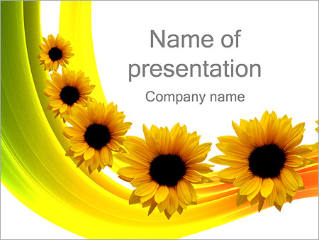 Detail Sunflower Powerpoint Template Nomer 5