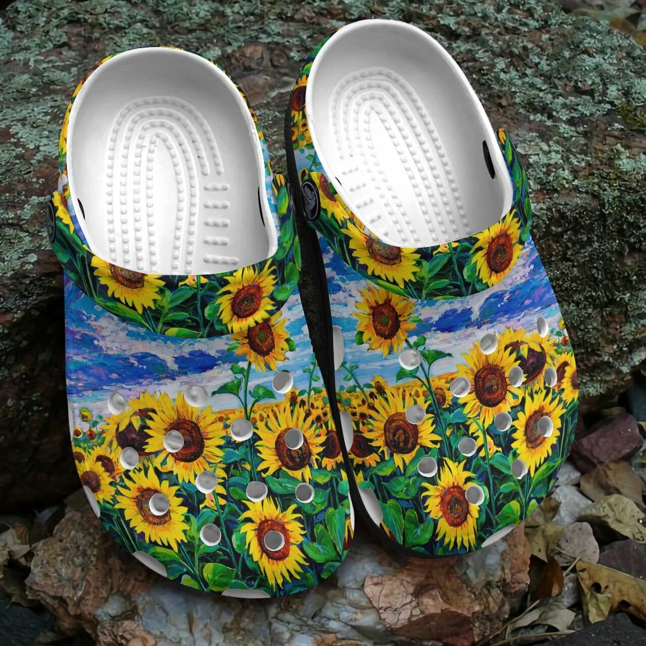 Detail Sunflower Print Crocs Nomer 25