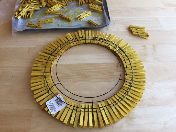 Detail Sunflower Wreath Clothespins Nomer 21