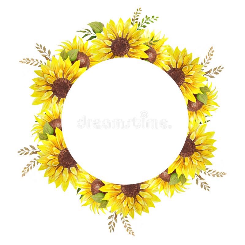 Detail Sunflower Wreath Png Nomer 17