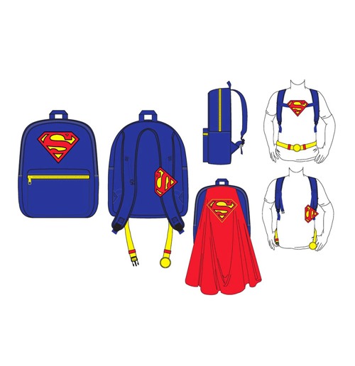 Superman Backpack With Cape - KibrisPDR