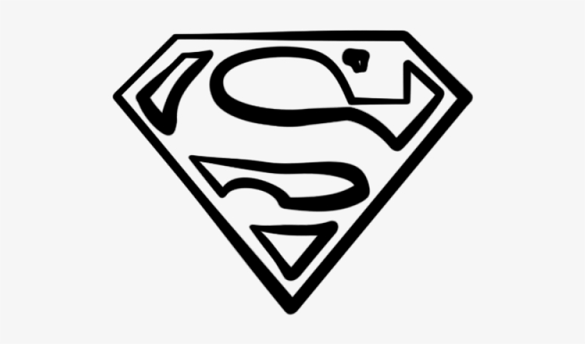 Detail Superman Logo Clipart Black And White Nomer 4