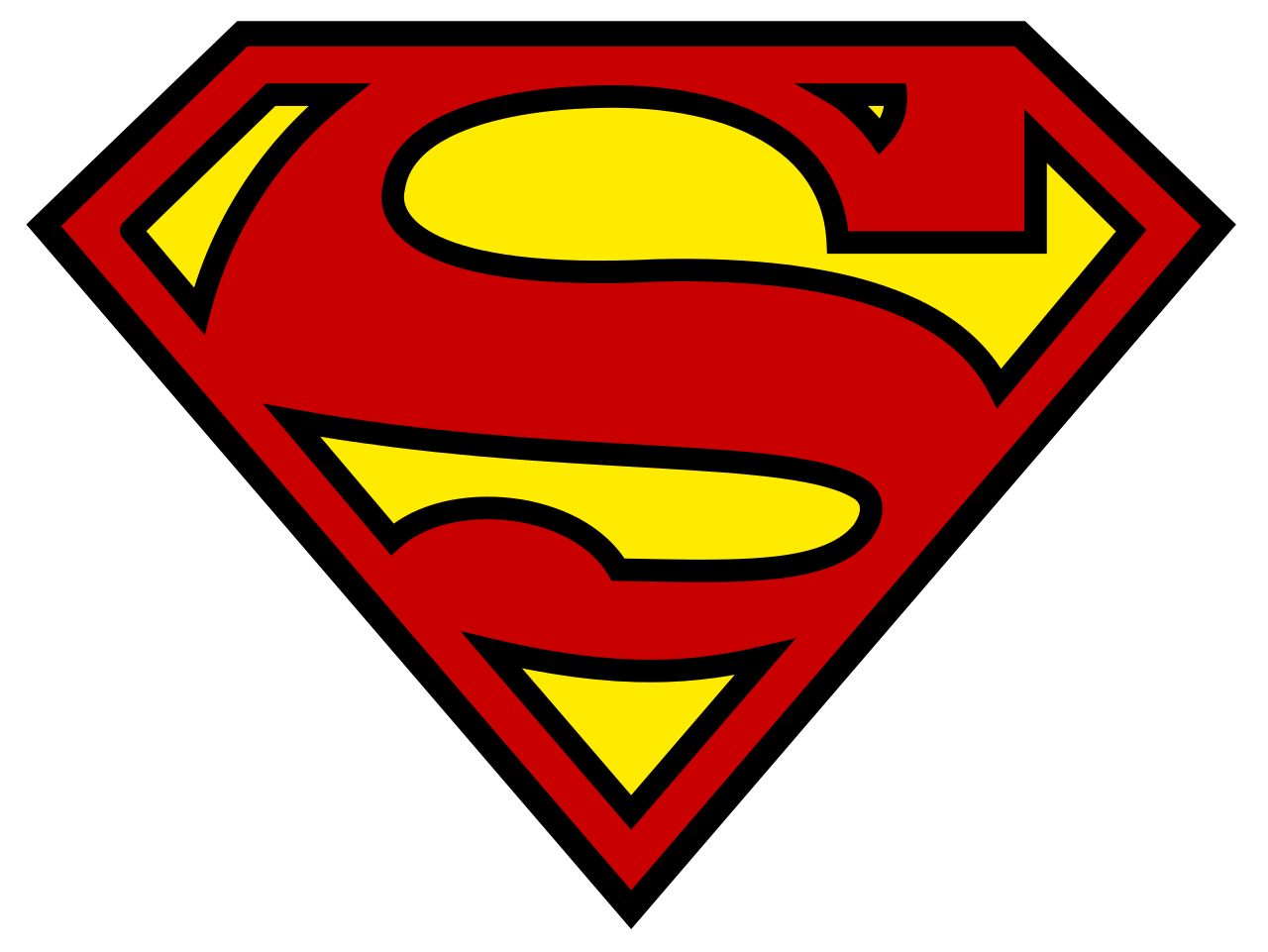 Detail Superman Logo Clipart Black And White Nomer 6