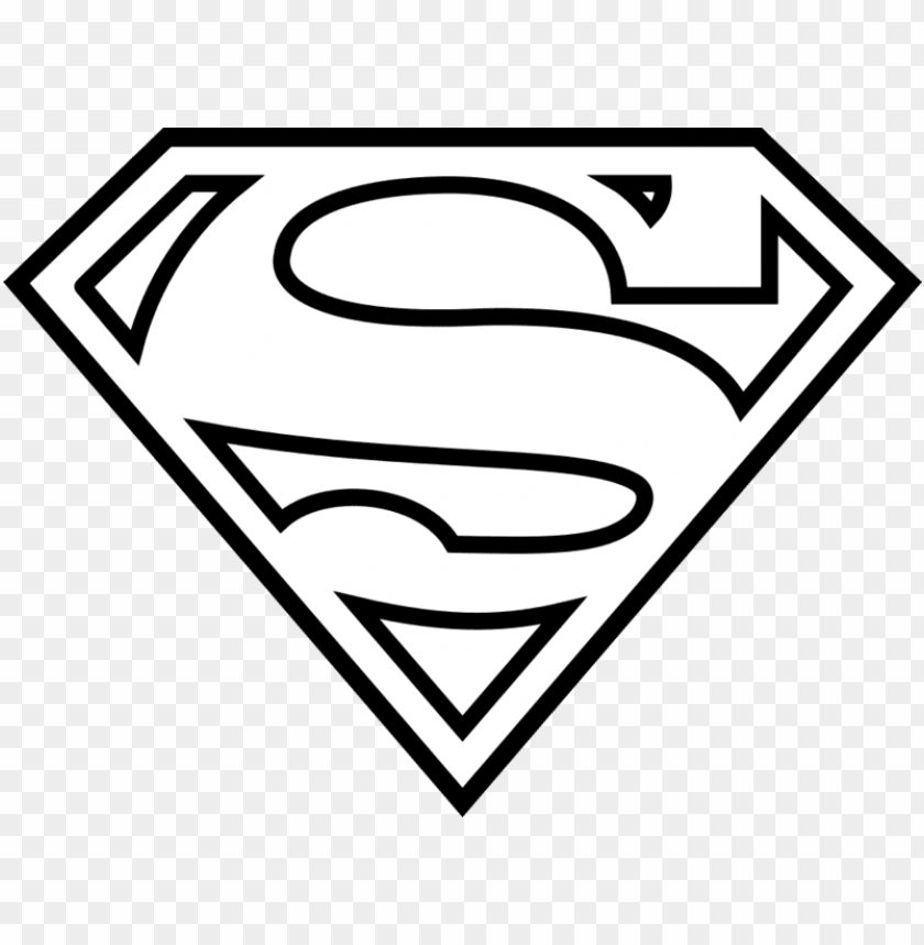 Detail Superman Logo Clipart Black And White Nomer 2