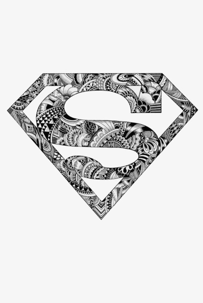 Detail Superman Logo Clipart Black And White Nomer 37