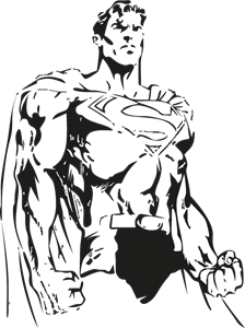 Detail Superman Vector Art Nomer 17