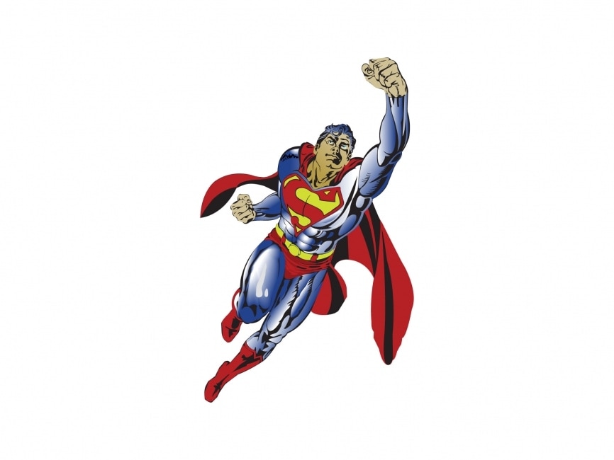 Detail Superman Vector Art Nomer 25