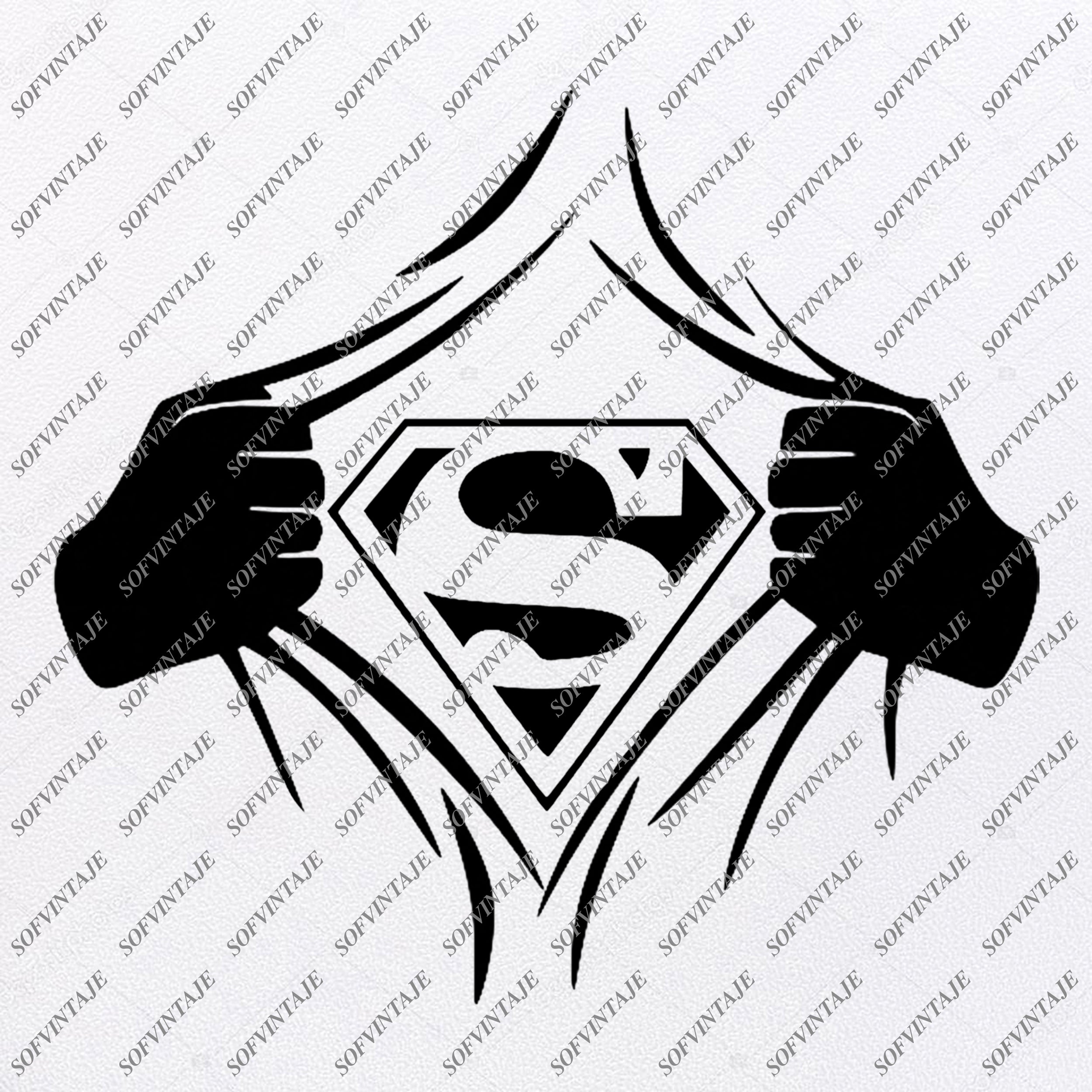 Detail Superman Vector Art Nomer 42