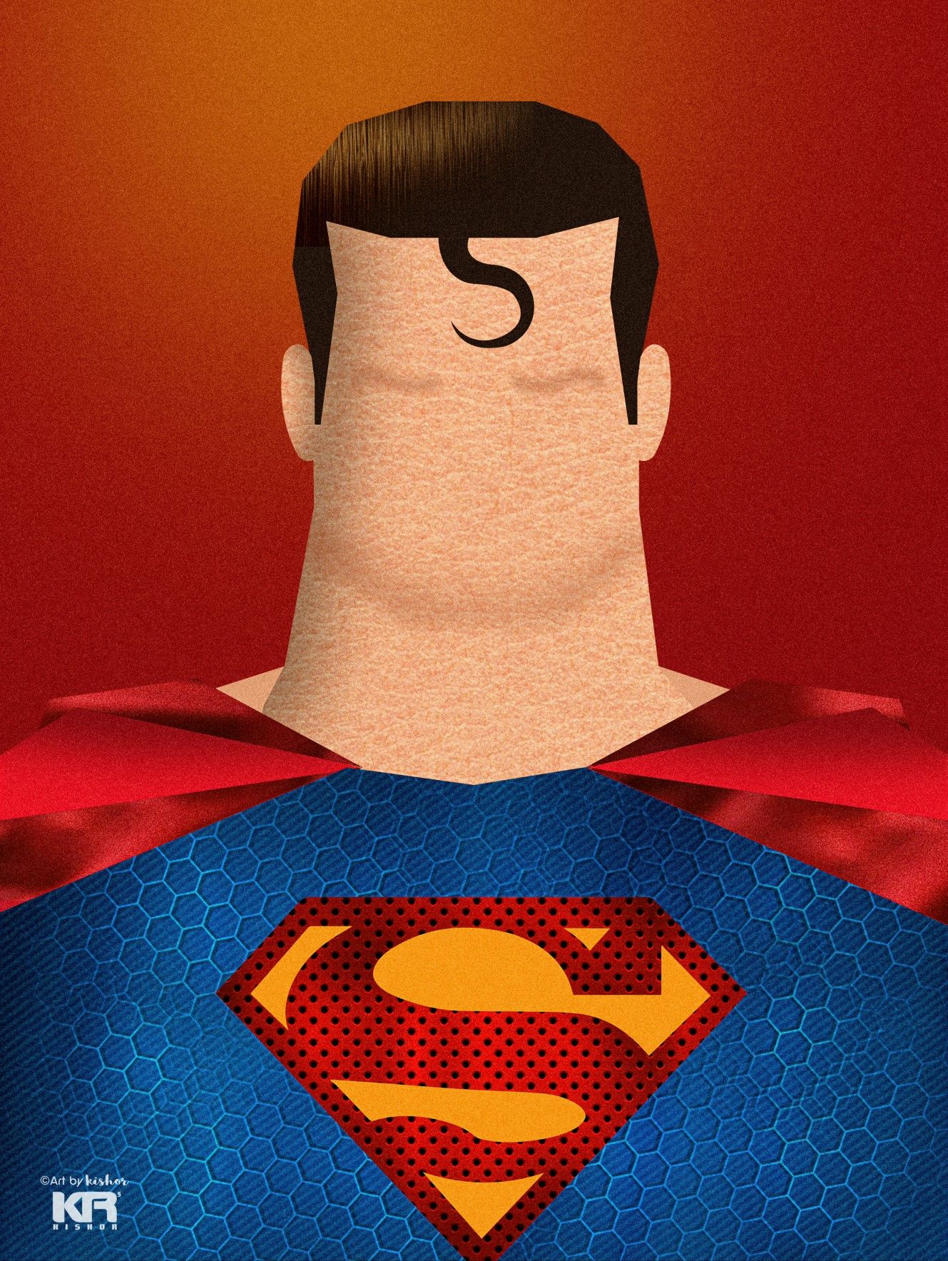 Detail Superman Vector Art Nomer 45