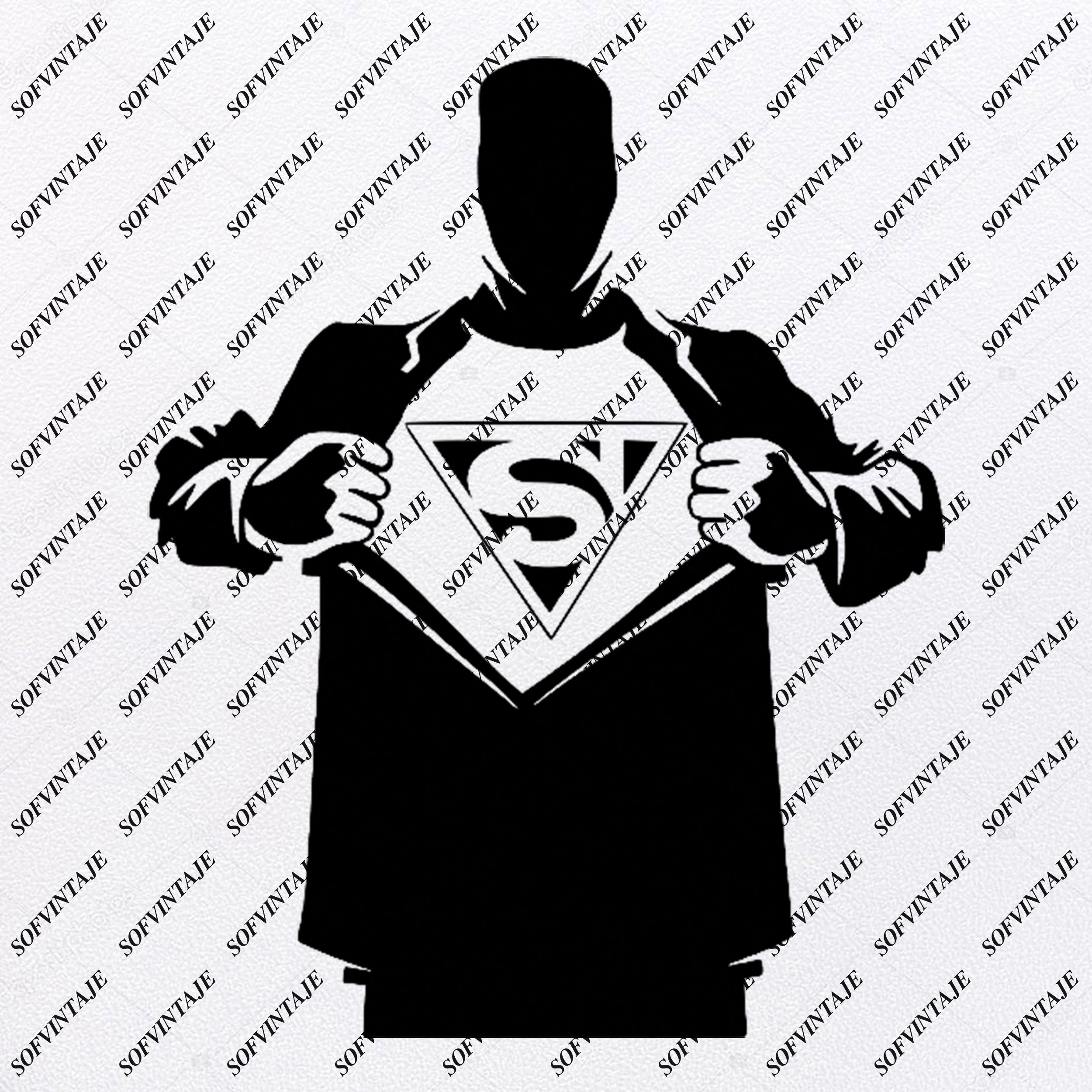 Detail Superman Vector Art Nomer 48