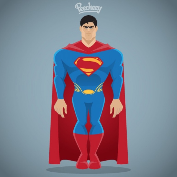 Detail Superman Vector Art Nomer 9