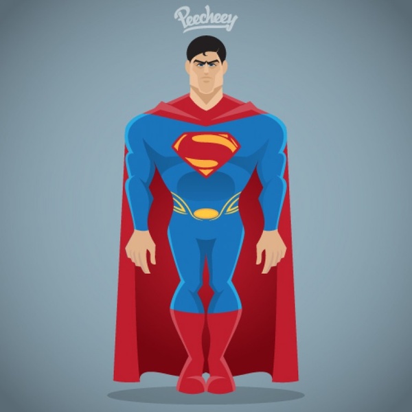 Detail Superman Vector Art Nomer 9