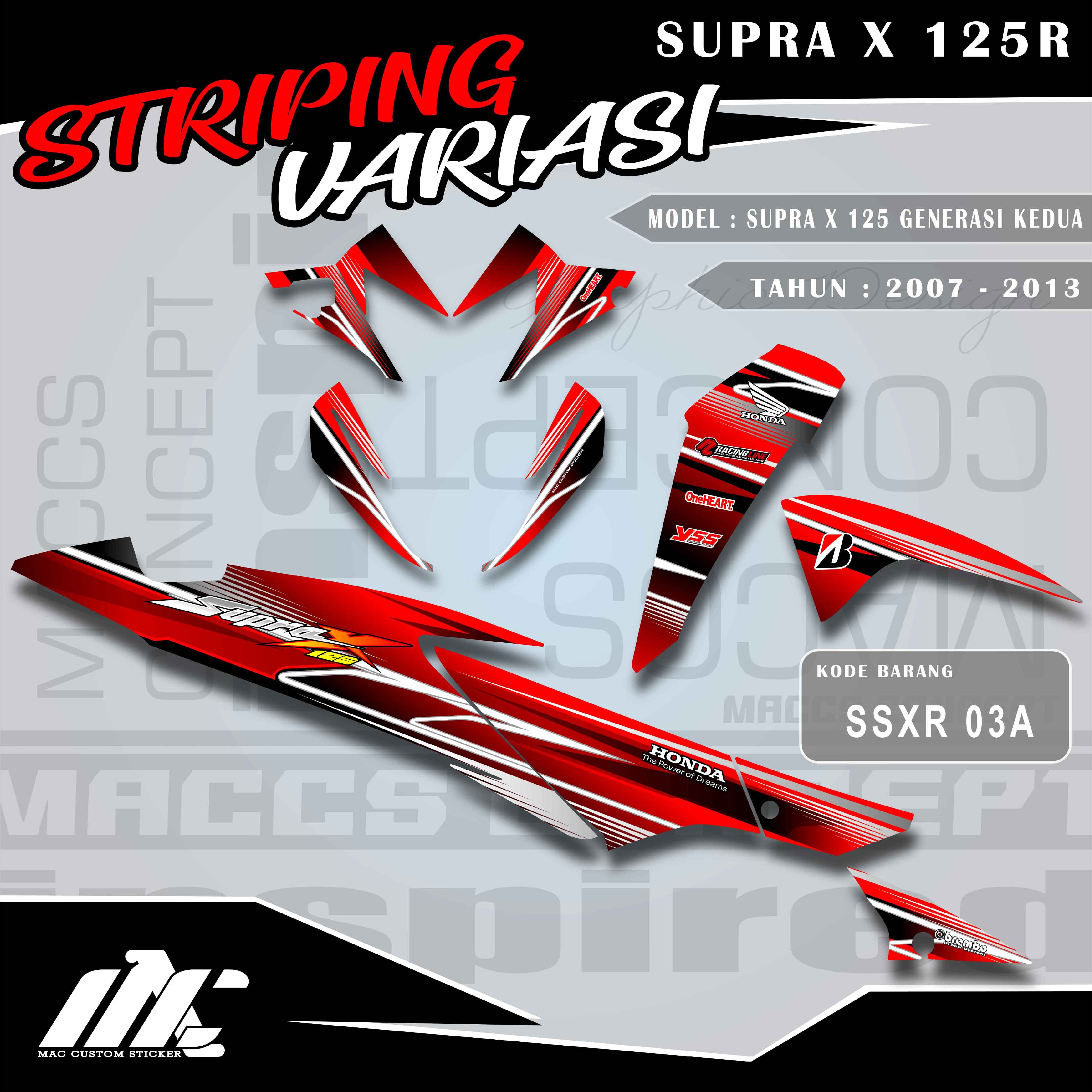 Detail Supra X 125 Variasi Nomer 26