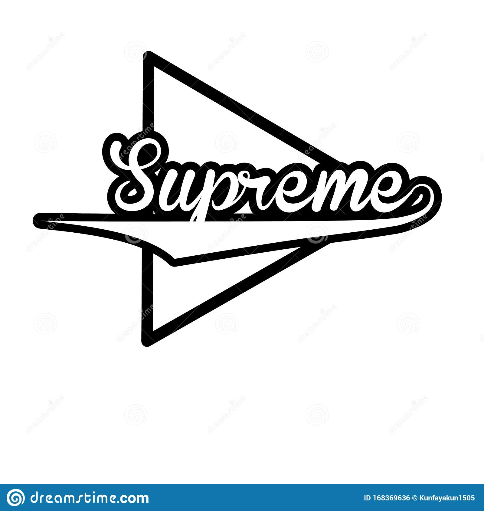 Detail Supreme Logo Black Nomer 47