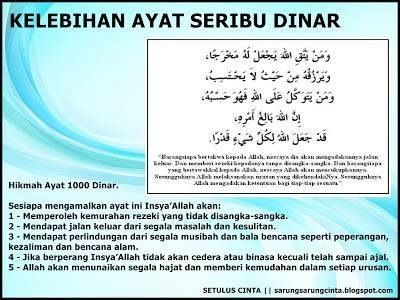 Detail Surah Ayat Seribu Dinar Nomer 17