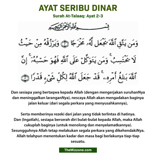 Detail Surah Ayat Seribu Dinar Nomer 4