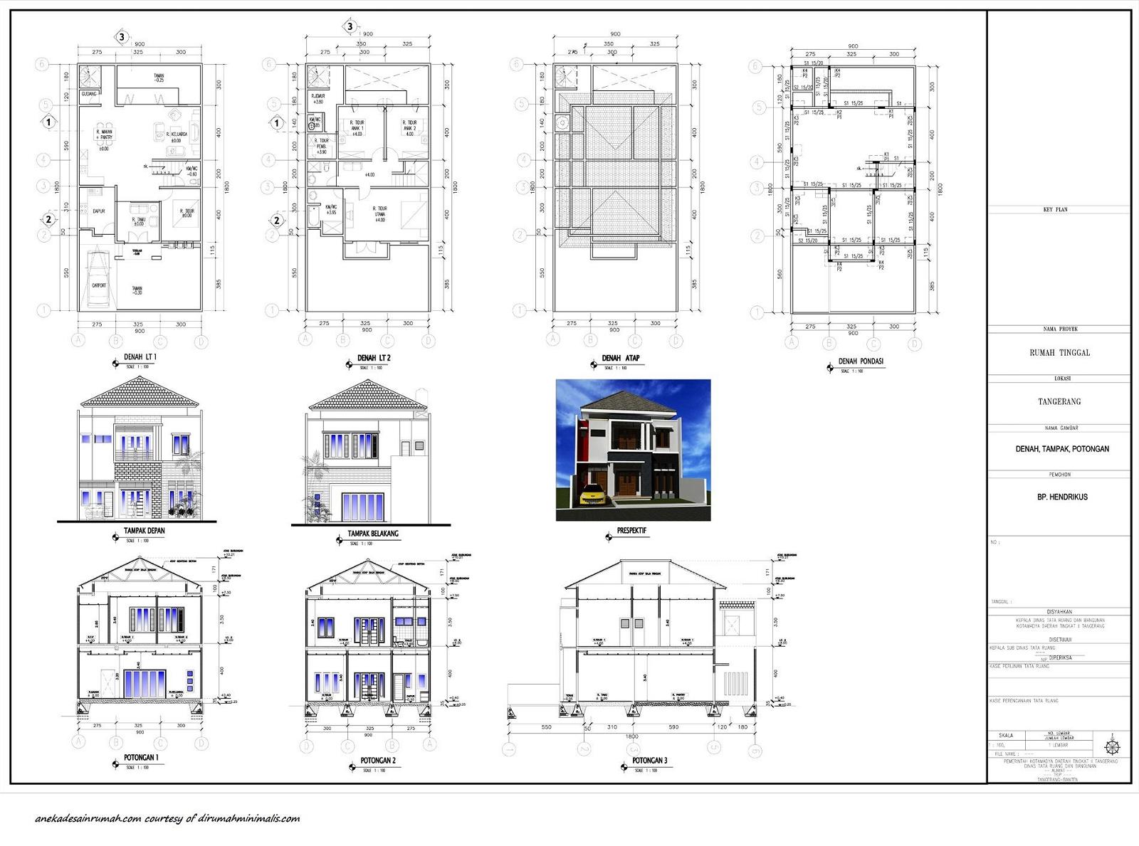 Detail Download Gambar Kerja Rumah 2 Lantai Nomer 23