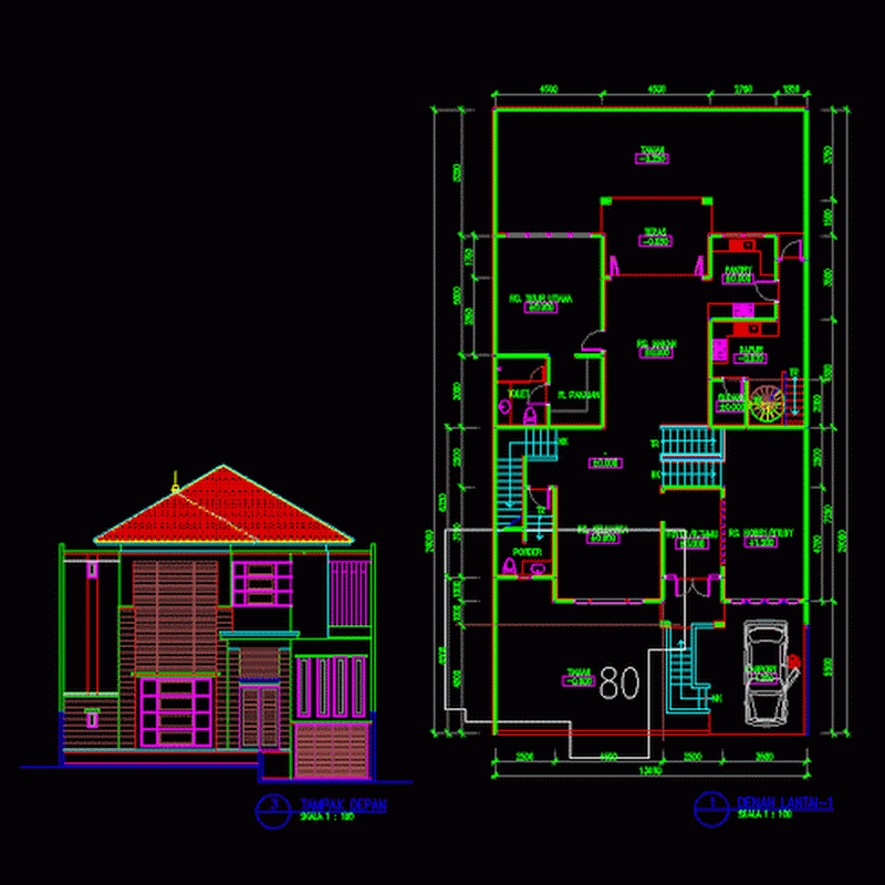 Detail Download Gambar Kerja Rumah 2 Lantai Nomer 46