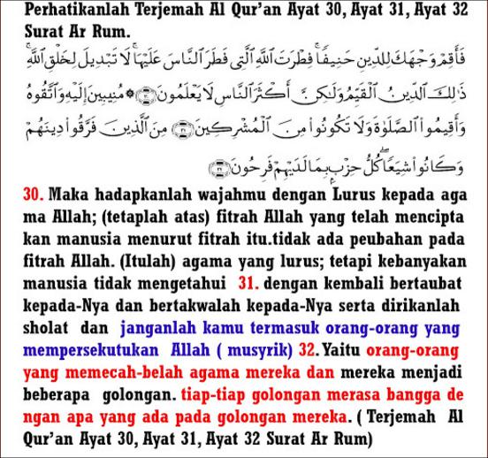 Detail Surat 30 Ayat 30 Nomer 40