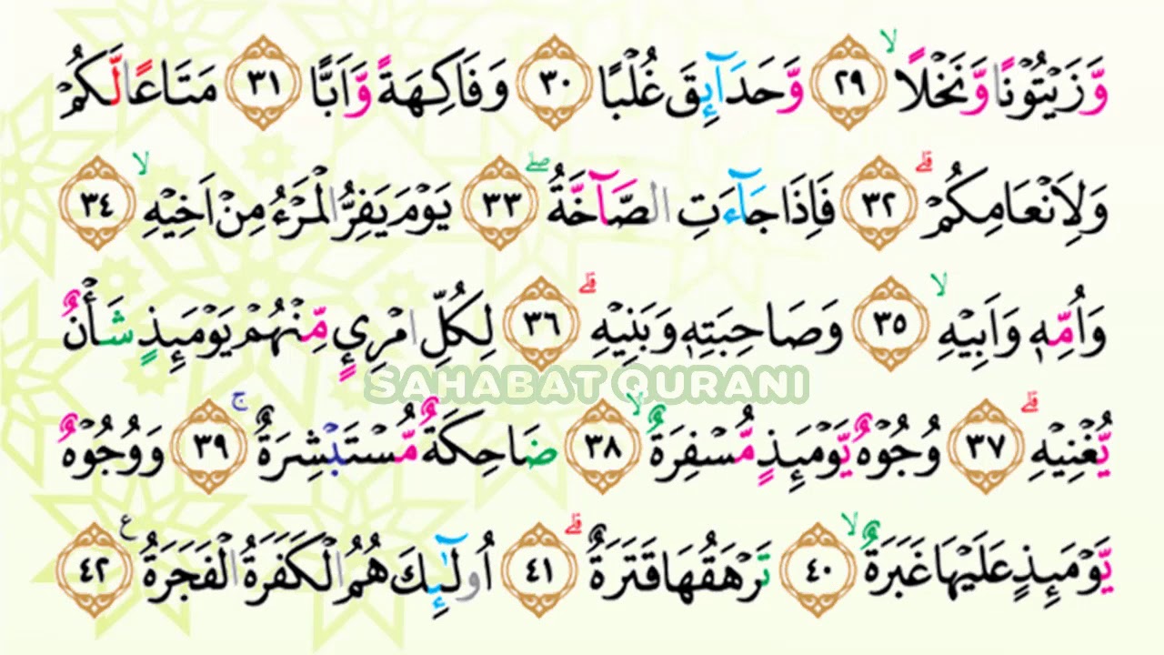 Surat Abasa Ayat 30 - KibrisPDR