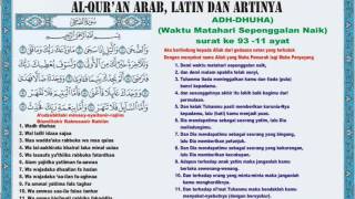 Detail Surat Ad Dhuha Dan Latin Nomer 4