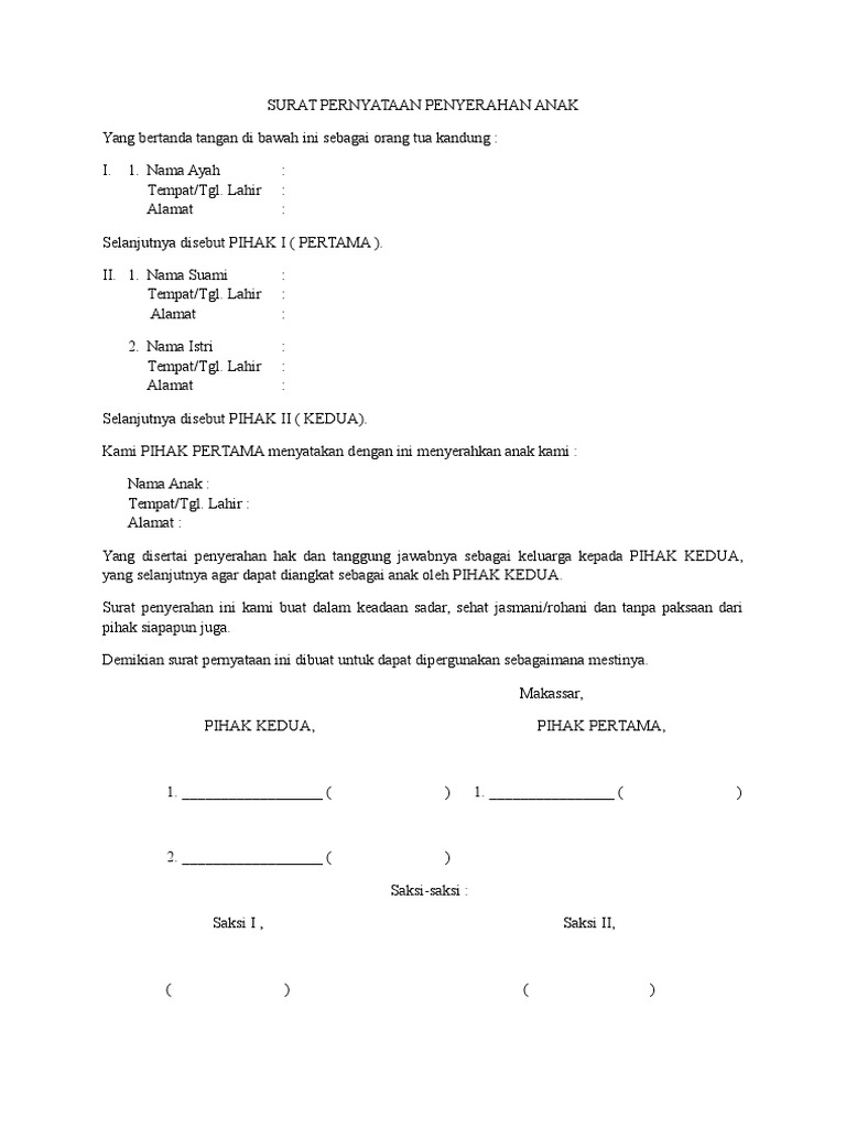 Detail Surat Adopsi Anak Nomer 19