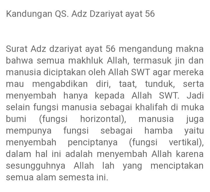 Detail Surat Adz Dzariyat Ayat 56 Nomer 33