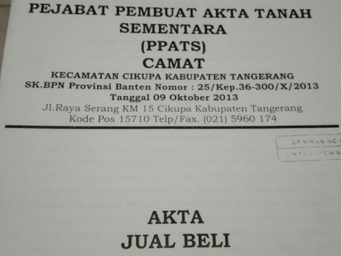 Detail Surat Ajb Tanah Nomer 14