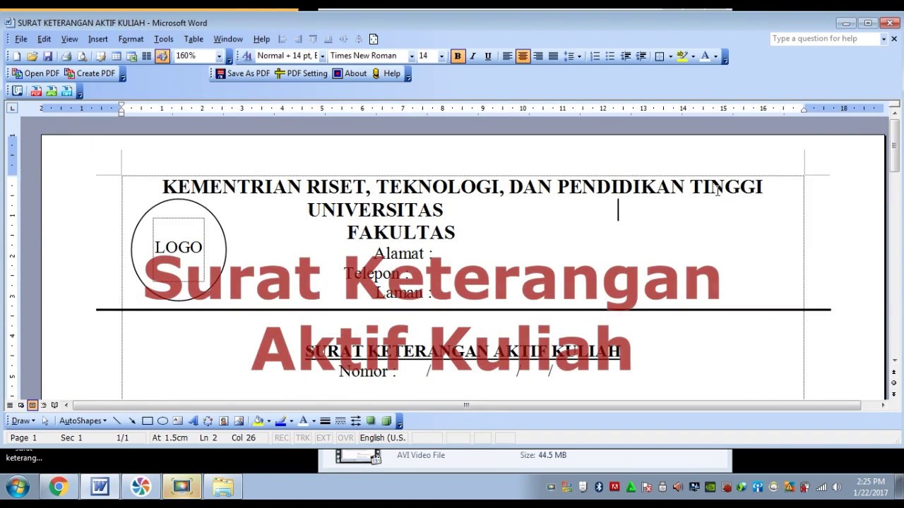 Detail Surat Aktif Kuliah Nomer 32