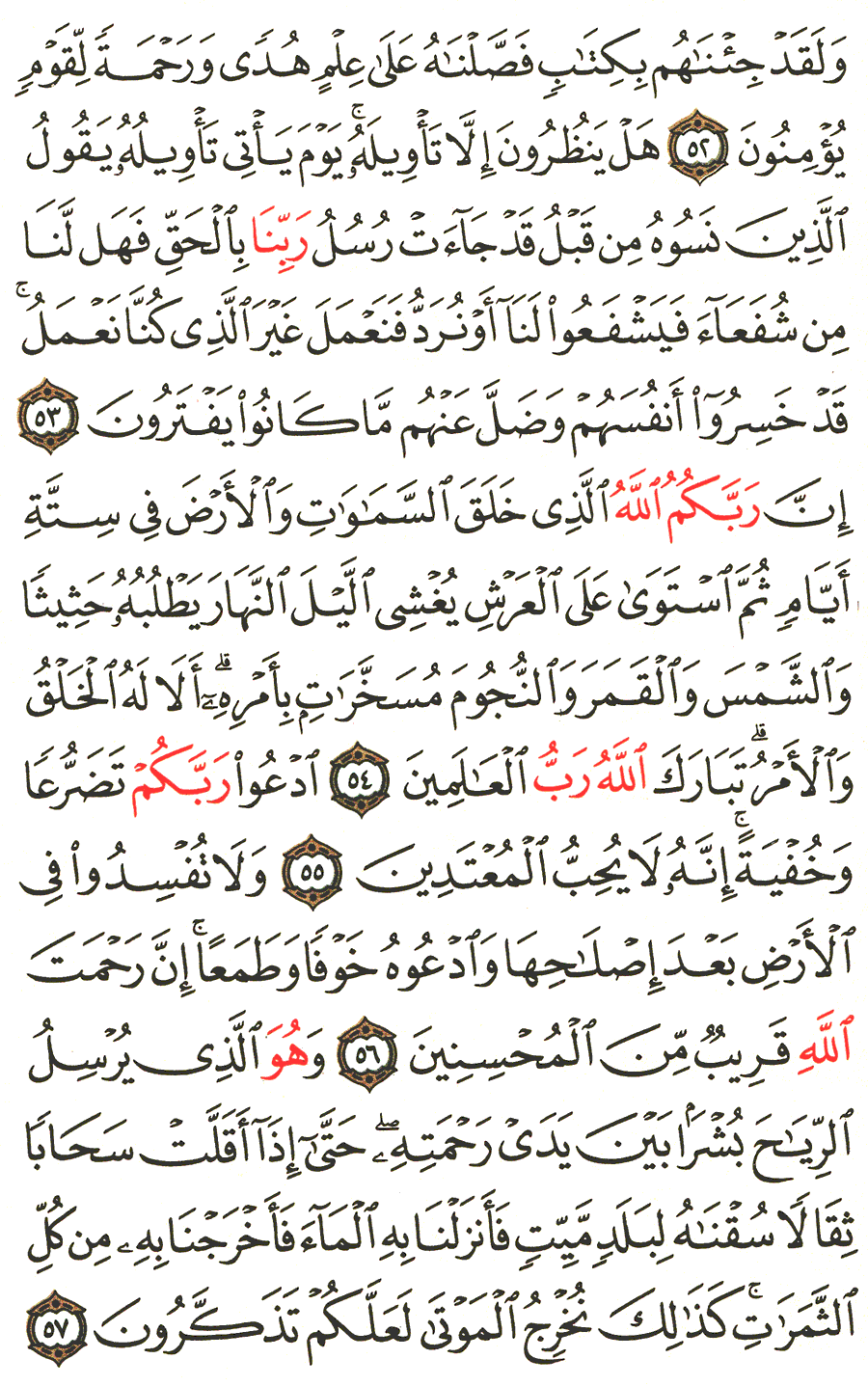 Detail Surat Al A Raf 54 Nomer 37