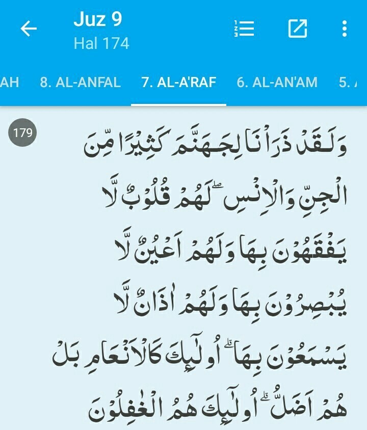 Detail Surat Al A Raf Ayat 180 Nomer 36