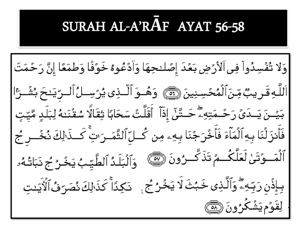 Detail Surat Al A Raf Ayat 56 Nomer 24
