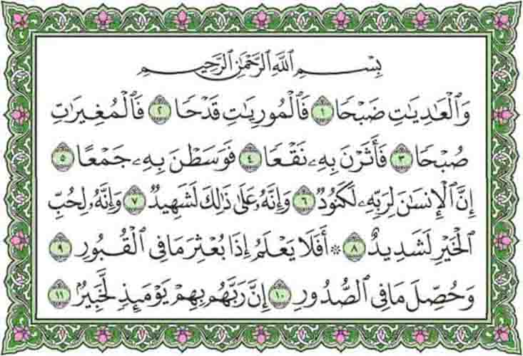 Detail Surat Al Adiyat Ayat 11 Nomer 2