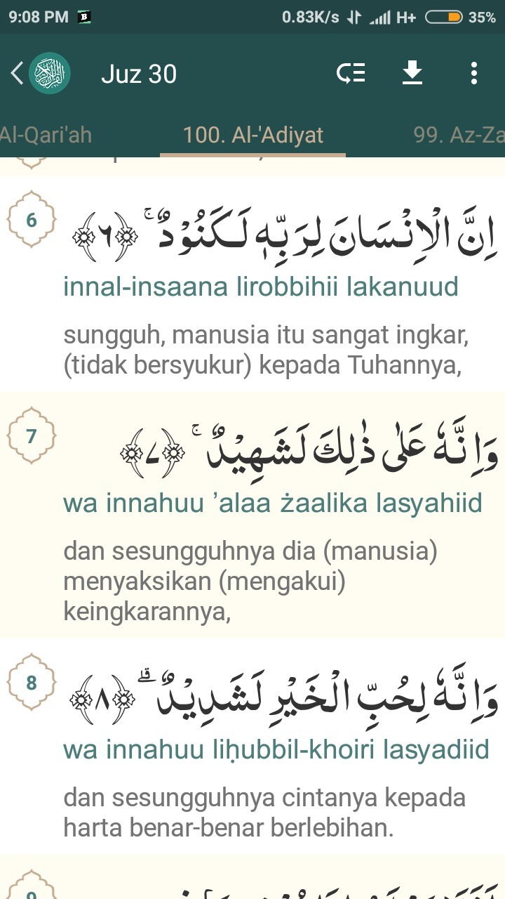 Detail Surat Al Adiyat Ayat 11 Nomer 46