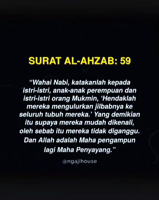 Detail Surat Al Ahzab Ayat 59 Nomer 42