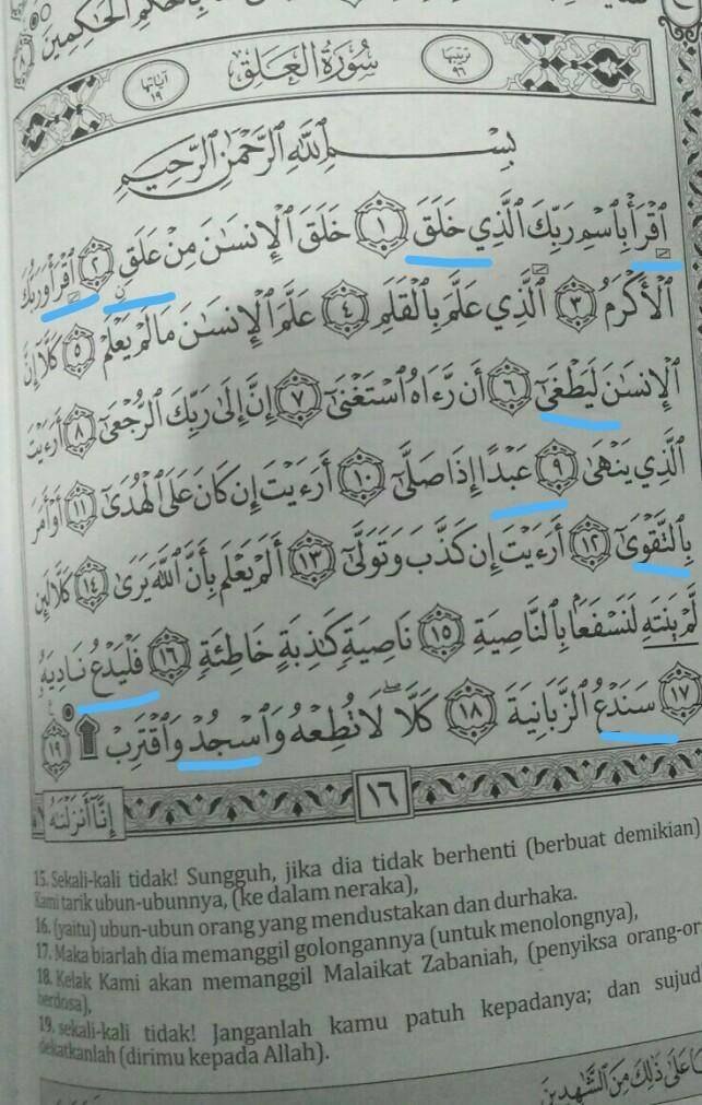 Detail Surat Al Alaq Dan Tajwidnya Nomer 48