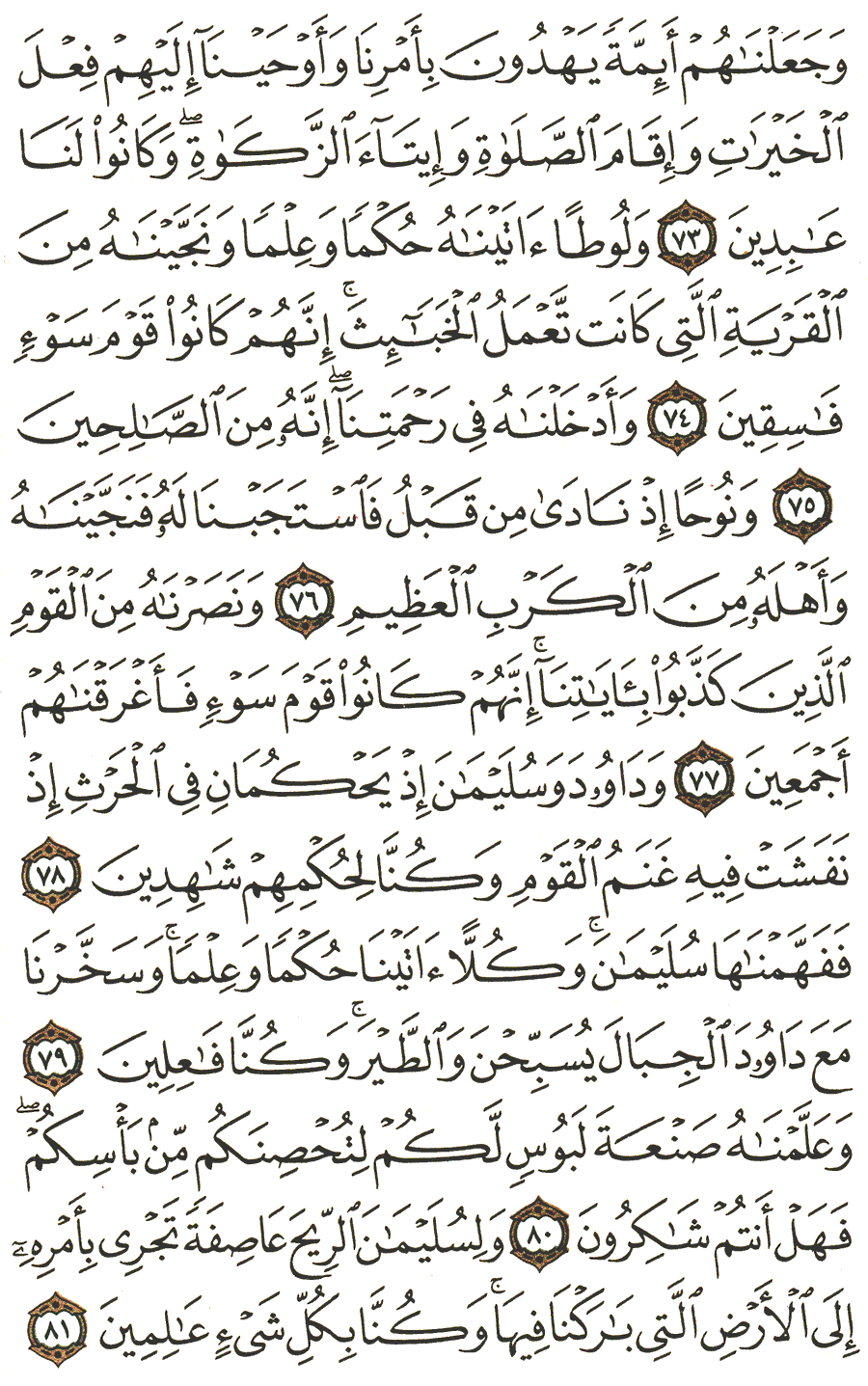 Detail Surat Al Anbiya Ayat 79 Nomer 12