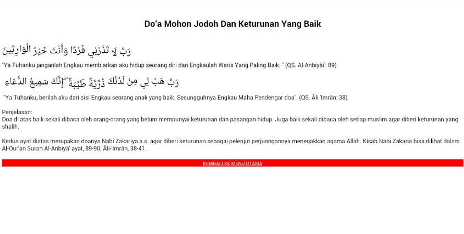 Detail Surat Al Anbiya Ayat 89 Tentang Jodoh Nomer 25