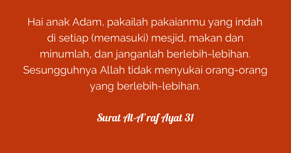 Detail Surat Al Araf Ayat 31 Nomer 27