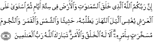 Detail Surat Al Araf Ayat 54 Nomer 11