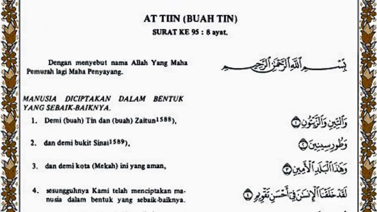 Detail Surat Al At Tin Nomer 20