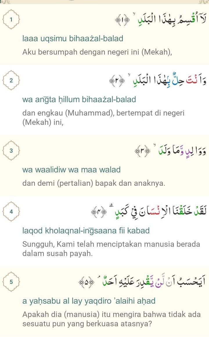 Detail Surat Al Balad Lengkap Nomer 20