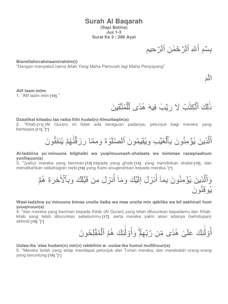 Detail Surat Al Baqarah 1 Sampai 10 Nomer 44