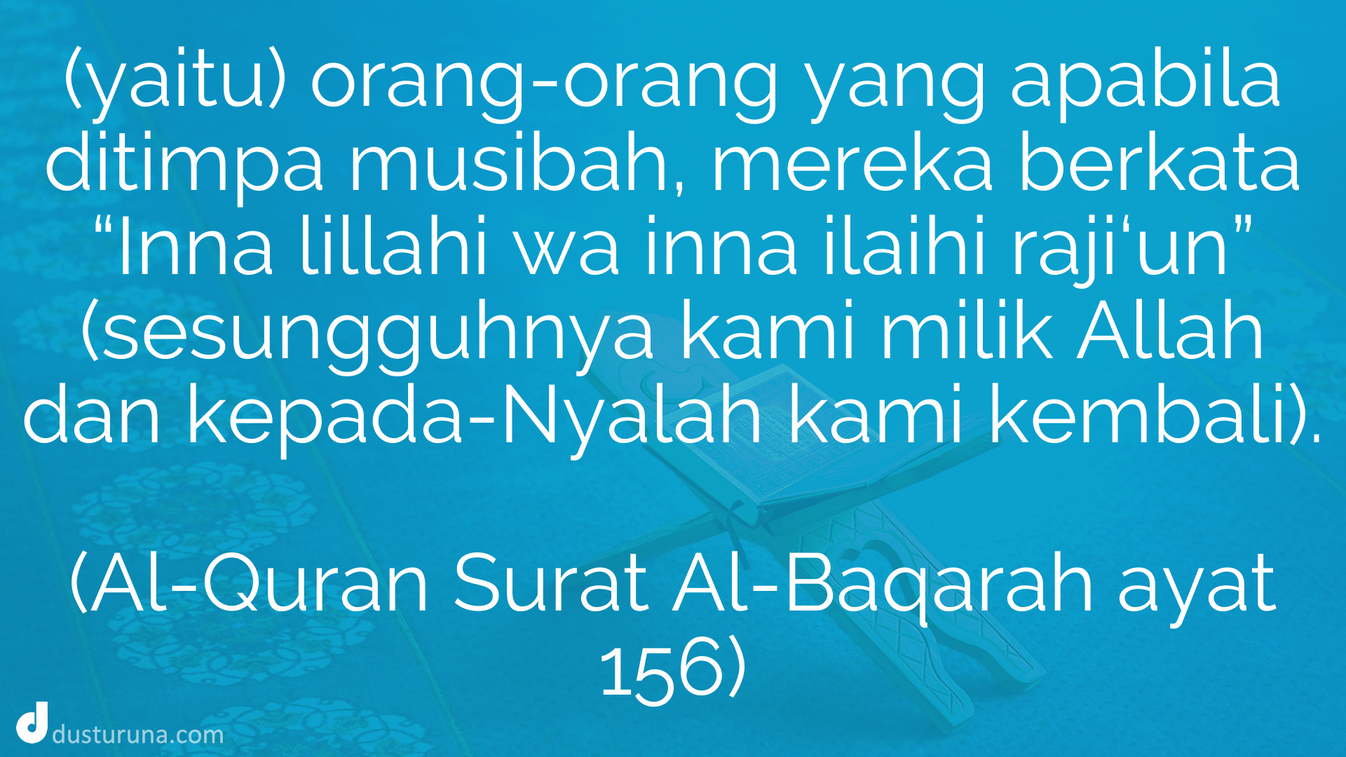 Detail Surat Al Baqarah 156 Nomer 40