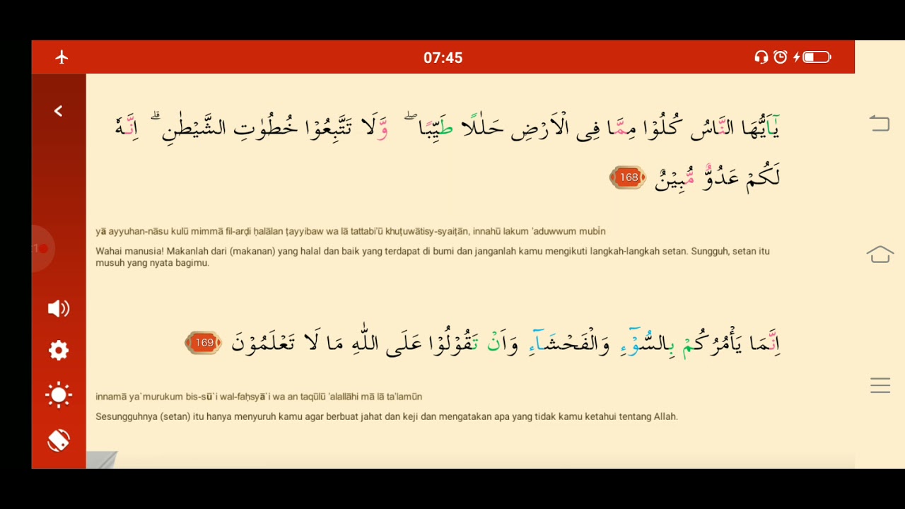 Detail Surat Al Baqarah 168 Nomer 29