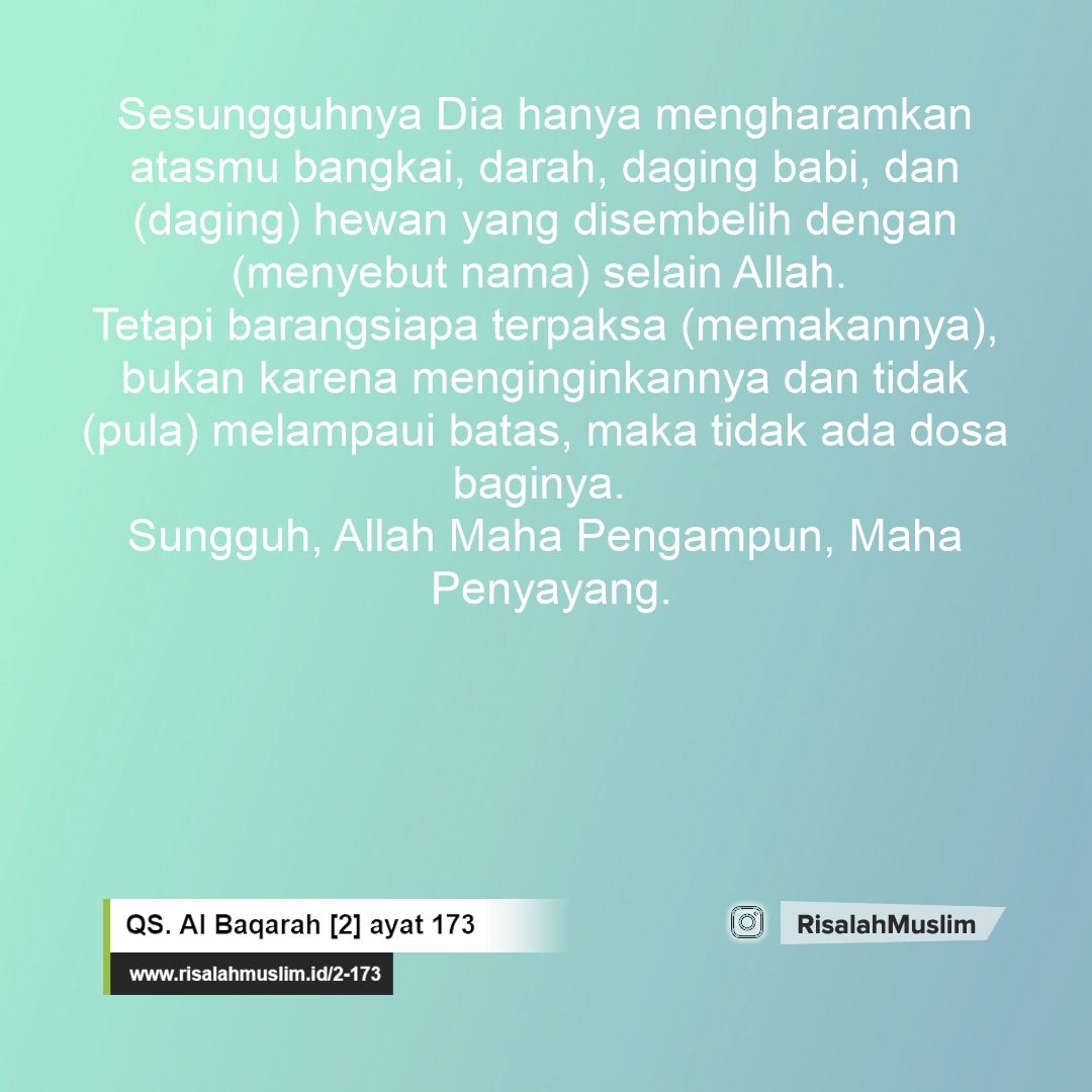 Detail Surat Al Baqarah 173 Nomer 31