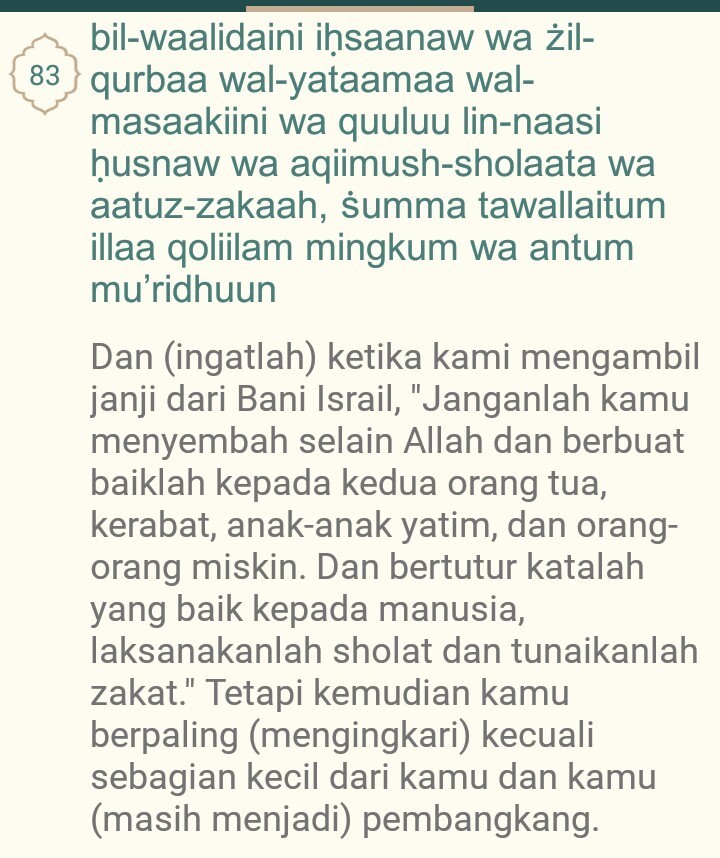 Detail Surat Al Baqarah 2 83 Nomer 25