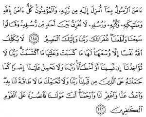 Detail Surat Al Baqarah 2 Ayat Terakhir Latin Nomer 6