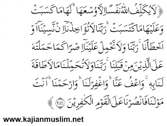 Detail Surat Al Baqarah 286 Nomer 14