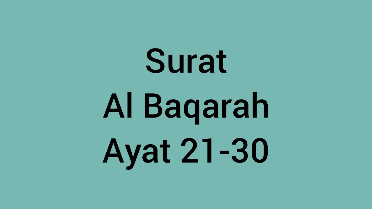 Detail Surat Al Baqarah 30 Nomer 28